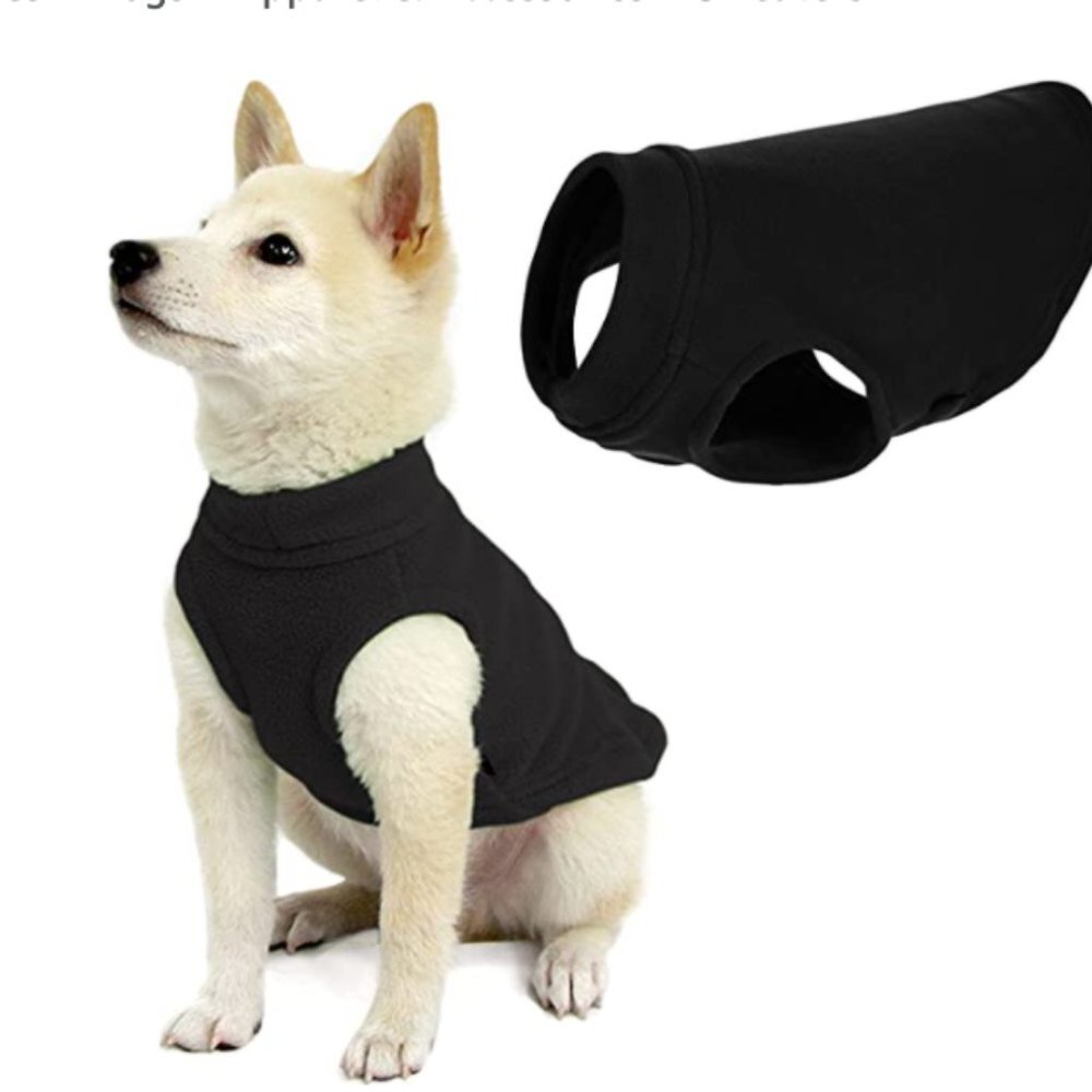 Gooby black fleece pullover harness vest NWT